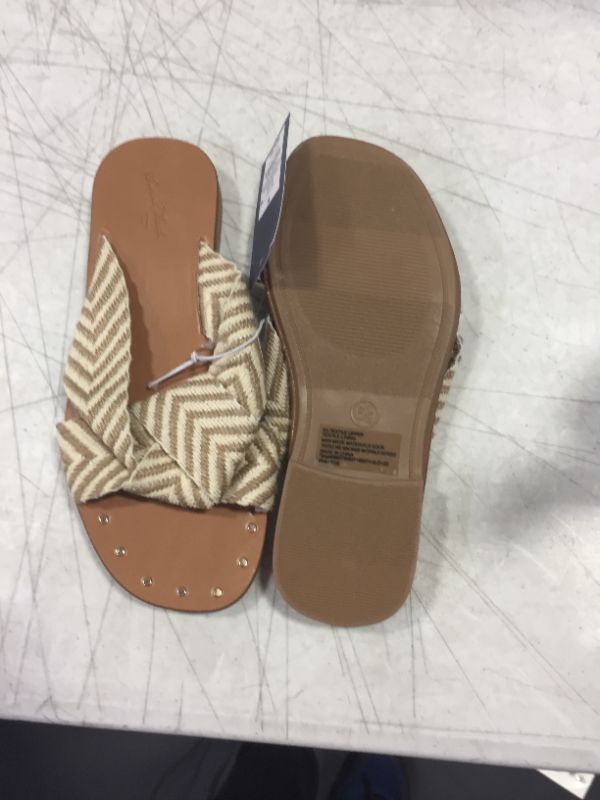 Photo 2 of Women's Louise Chevron Print Knotted Slide Sandals - Universal Thread Tan 
11