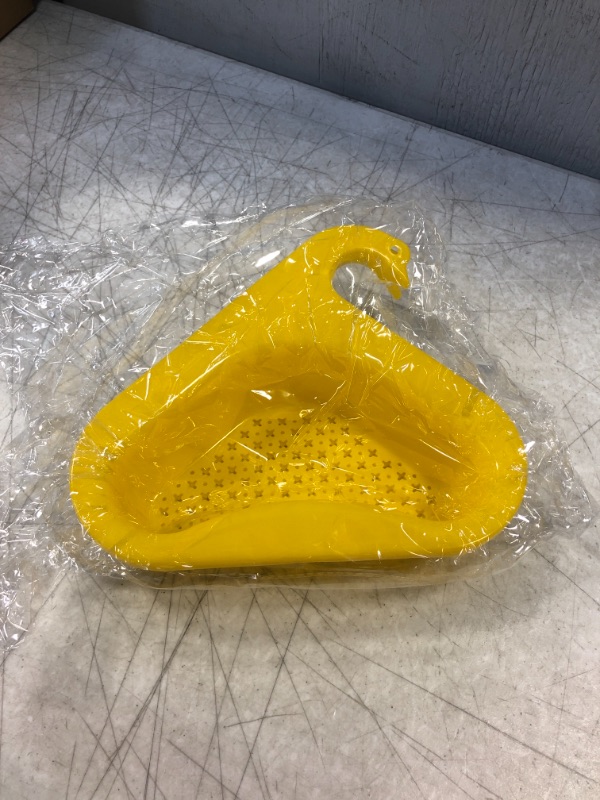 Photo 2 of 2PCS Kitchen Sink Drain Basket,Kitchen Sink Corner Strainer Basket for Faucets Diameter Max 1.8 inches,Swan Triangle Sink Drain Basket for Kitchen Sink(2Pcs, Yellow)
