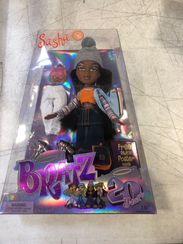 Photo 2 of bratz 20 yearz special anniversary edition original fashion doll sasha with accessories and holographic poster | collectible doll | for collector adults and kids of all ages