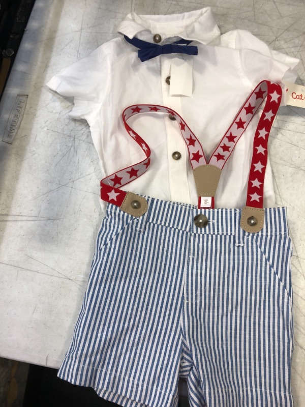 Photo 1 of Baby Boys' 'Little Man' Star Suspender Set - Cat & Jack White  SZ12M