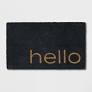 Photo 1 of 1'6"x2'6"/18"x30" Hello Doormat Black - Project 62 - Target