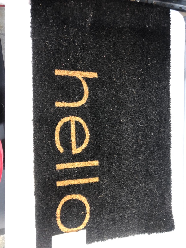 Photo 2 of 1'6"x2'6"/18"x30" Hello Doormat Black - Project 62 - Target