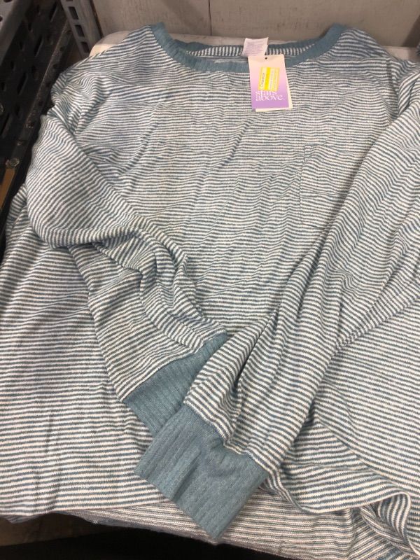 Photo 2 of 
Women's Perfectly Cozy Striped Lounge Sweatshirt - Target SZ XL