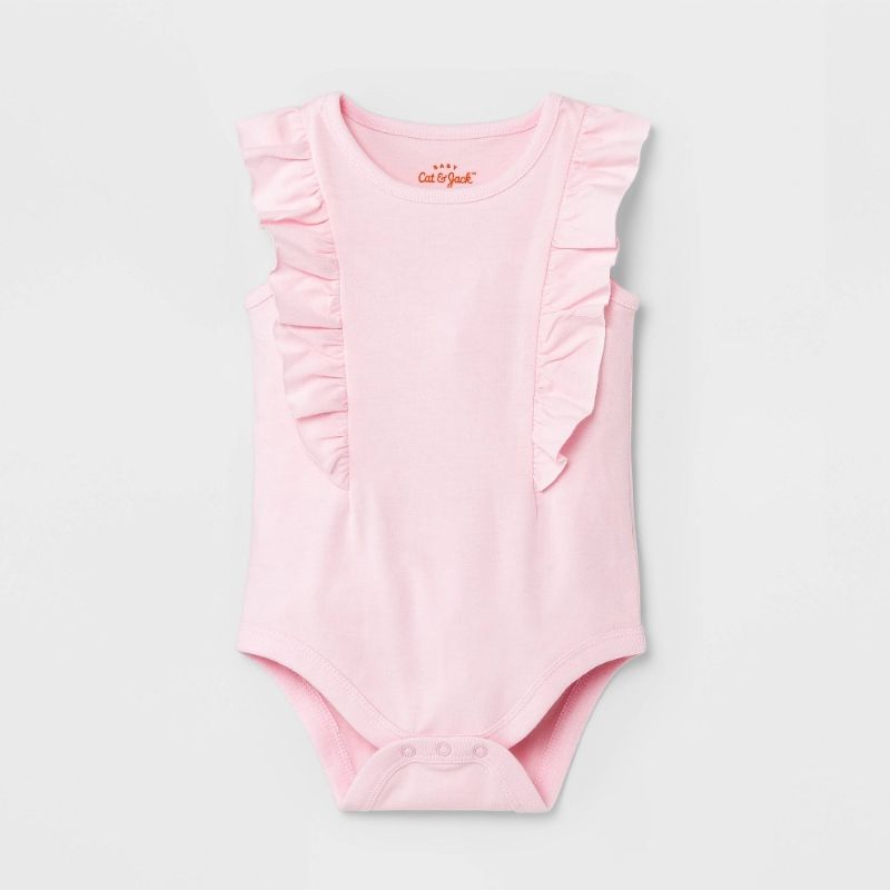 Photo 1 of Baby Girls' Ruffle Bodysuit - Cat & Jack™ Light 2 PCK
SIZE 3-6 MONTHS