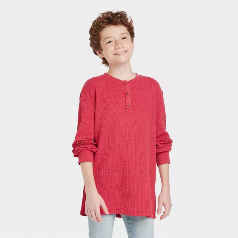 Photo 1 of Boys' Long Sleeve Washed Thermal Henley T-Shirt - art class™
MD 8/10