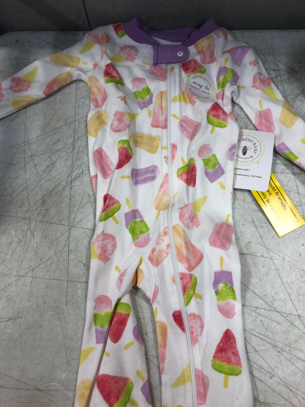 Photo 2 of Burt's Bees Baby® baby Girls' Popcicles Footless Pajama Sz 12M