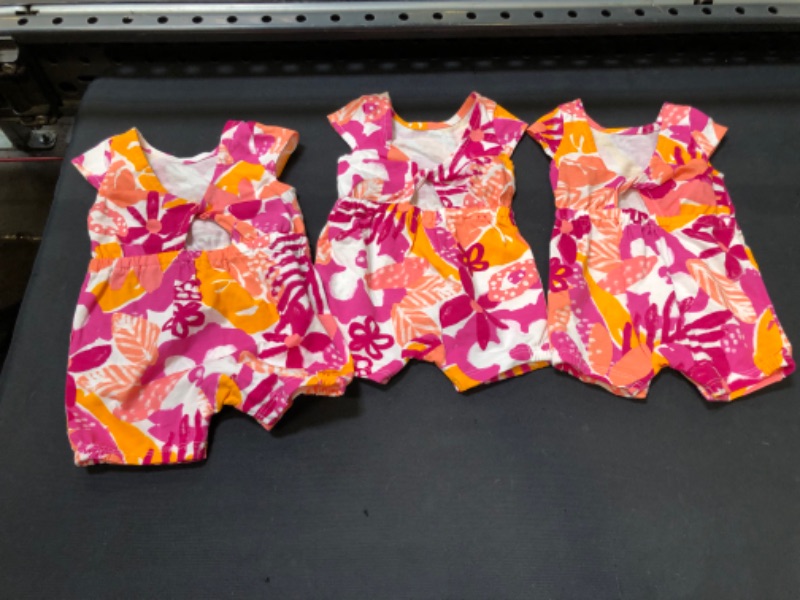 Photo 1 of Carter's Just One You® Baby Girls' Abstract Tropical Floral Romper  3pcs various sizes 
