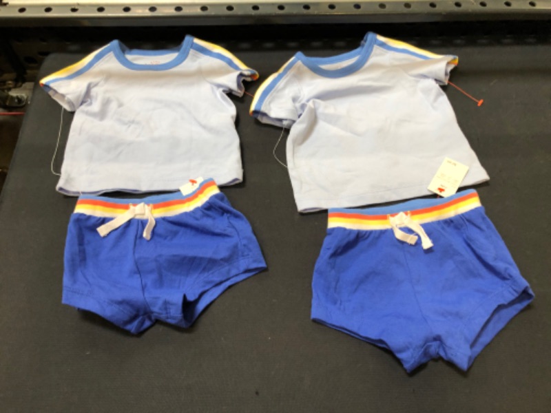 Photo 1 of Baby Boys' 2pc Rainbow Top & Bottom Set - Cat & Jack™ 2 pack sizes 0-3M and 3-6M
