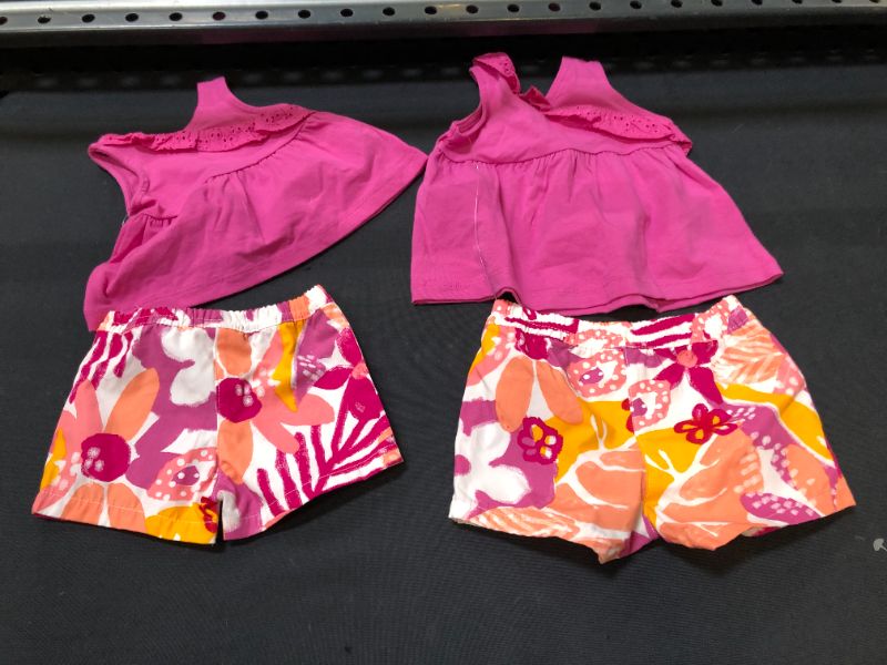 Photo 2 of Carter's Just One You® Baby Girls' Floral Top & Bottom Set - Dark 2 pack size NB and 6M
