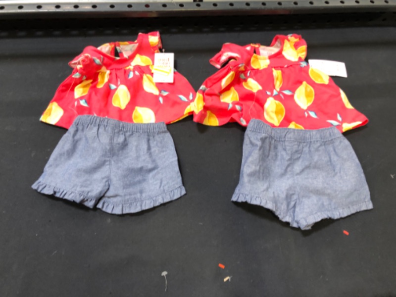 Photo 2 of Baby Girls' Lemon Top & Bottom Set - Just One You® Made by Carter's Pink 2 pack size NB and 3M
