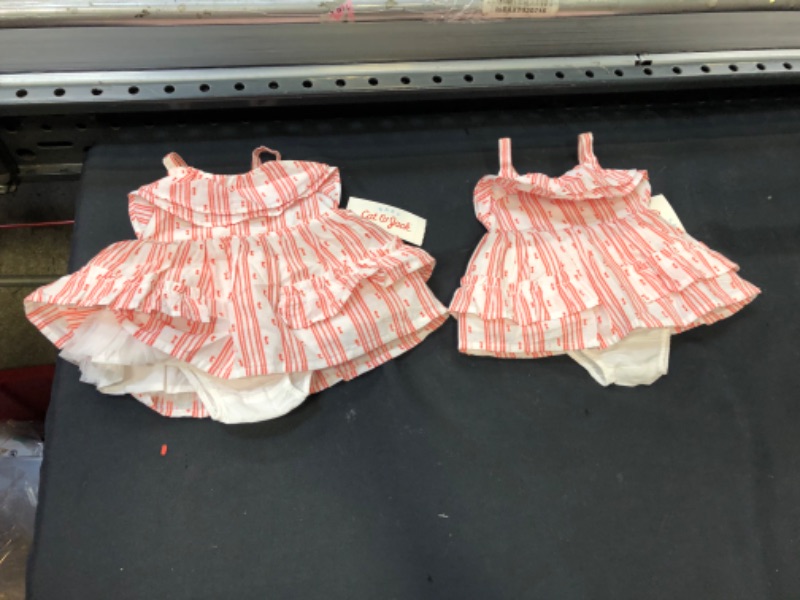 Photo 2 of Baby Girls' Texture Clipspot Dress - Cat & Jack™ Coral Pink 2 pcs size NB,0-3M
