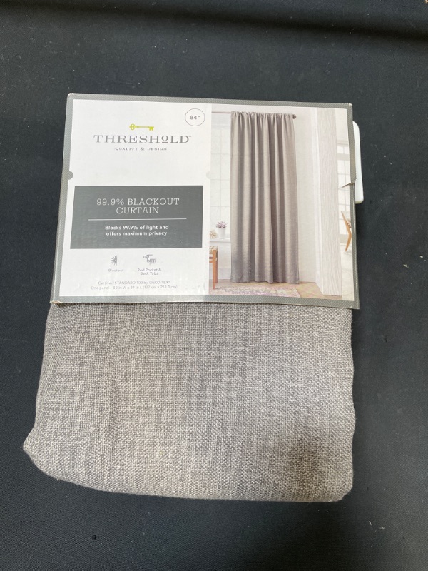 Photo 2 of 1pc Blackout Aruba Linen Window Curtain Panel - Threshold™

