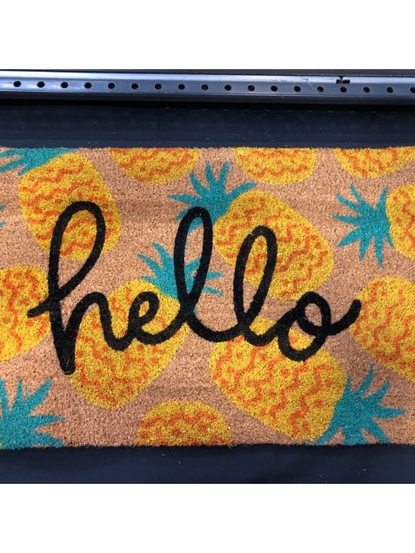 Photo 2 of 16x26 Hello Pineapples Doormat Yellow - Sun Squad