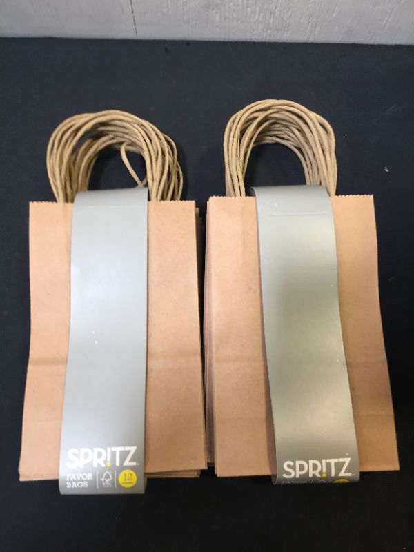 Photo 2 of 12ct Brown Jr Tote Bag - Spritz™ 2 pack 