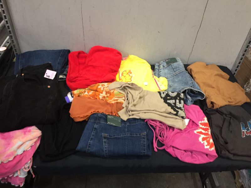 Photo 1 of BAG LOT OF WOMENS CLOTHES 13 ITEMS - DIFFERENT STYLES AND SIZES --SOLD AS IS ---
