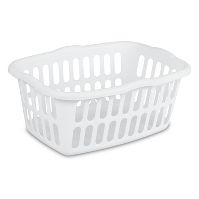 Photo 1 of 1.5 Bushel Rectangular Laundry Basket White - Room Essentials™ 2 PACK 

