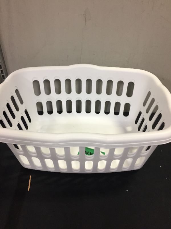 Photo 2 of 1.5 Bushel Rectangular Laundry Basket White - Room Essentials™ 2 PACK 


