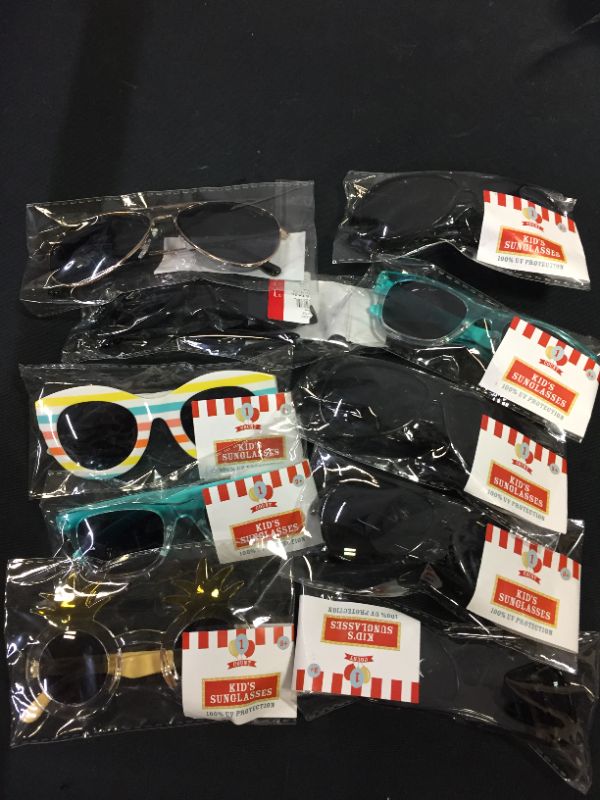 Photo 1 of 10 PACK OF SUNGLASSES- DIFFERENT STYLES AND COLORS --SOLD AS IS ---