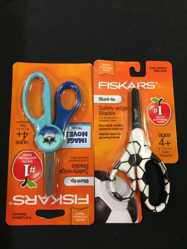 Photo 1 of 2 PACK OF FISKARS SAFETY-EDGE BLADES- KIDS SCISSORS 