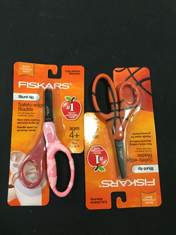 Photo 1 of 2 PACK OF FISKARS SAFETY-EDGE BLADES- KIDS SCISSORS 