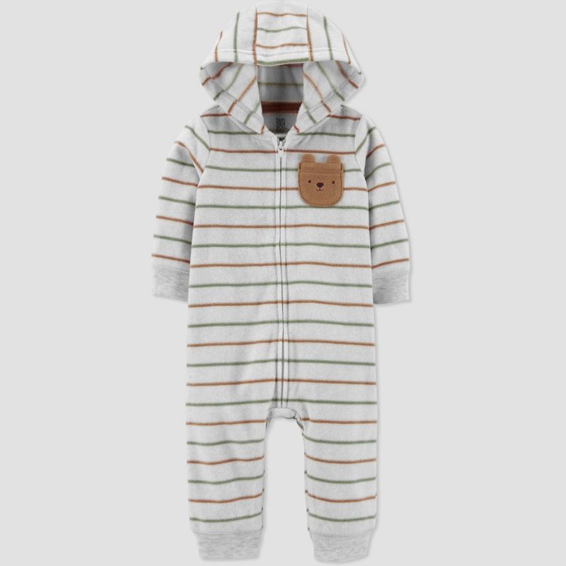 Photo 1 of Carter's Just One You® Baby Boys' Bear Fleece Romper with Pocket - NB