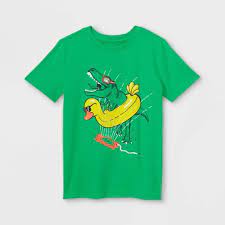 Photo 1 of 2 Pieces Boys' Summertime T-Rex Short Sleeve Graphic T-Shirt - Cat & Jack Bright Green M 8/10
