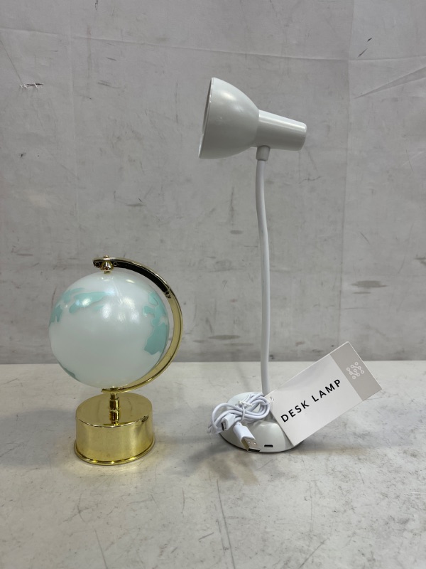 Photo 1 of DESK LAMP & GLOBE DECOR