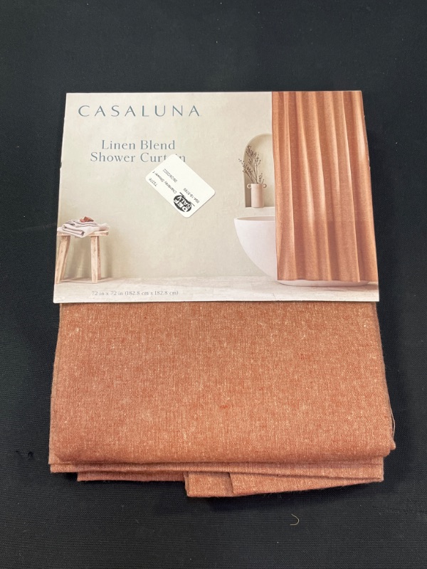 Photo 2 of Chambray Shower Curtain - Casaluna™ - CLAY - 72in x 72in (182.8cm x 182.8 cm)

