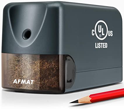 Photo 1 of AFMAT Electric Pencil Sharpener Heavy Duty, Classroom Pencil Sharpener Plug in for 6.5-8mm No.2/Colored Pencils, UL Listed Professional Pencil Sharpener w/Stronger Helical Blade, Premium Gray
