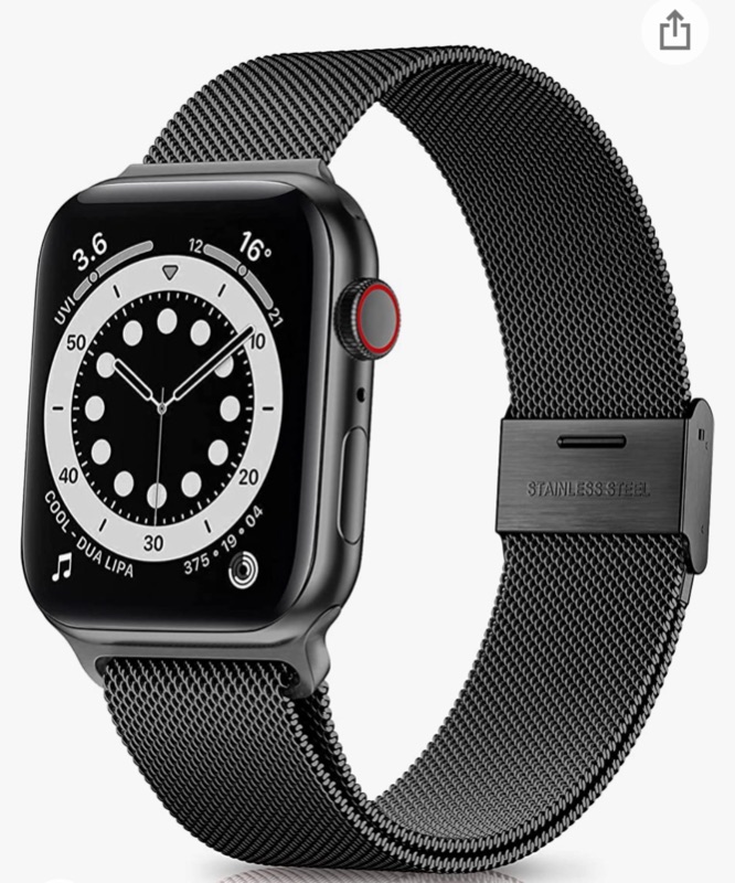 Photo 1 of Easuny Compatible with Apple Watch Band 41mm 40mm 38mm 45mm 44mm 42mm Women Men - Adjustable Metal Stainless Steel Mesh Loop Replacement Wristband Strap for iWatch Bands SE & Series 7 6 5 4 3 2 1