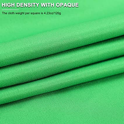 Photo 1 of Green Screen Backdrop for Photography, Chromakey Virtual GreenScreen Background Sheet for Zoom Meeting, Cloth Fabric Curtain 12X9.5FT