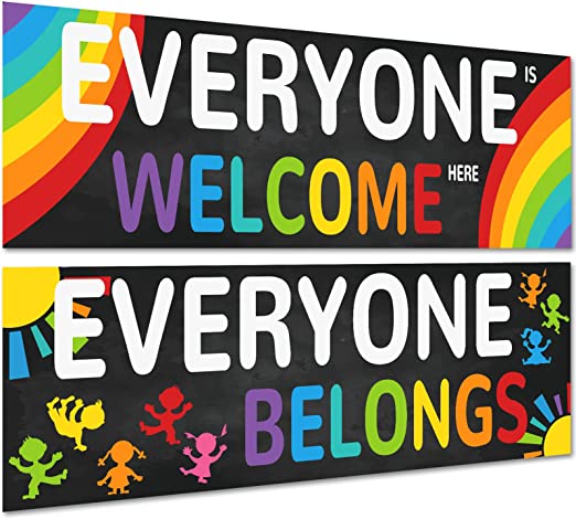 Photo 1 of 2 Pack Motivational Classroom Decorations, Welcome Banner Poster for Teachers, Positive Inspirational Growth Mindset Banner for Students Educational, Bulletin Board Wall Decor for Preschool Elementary
