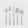 Photo 1 of 20pc Stainless Steel Striped Silverware Set - Target