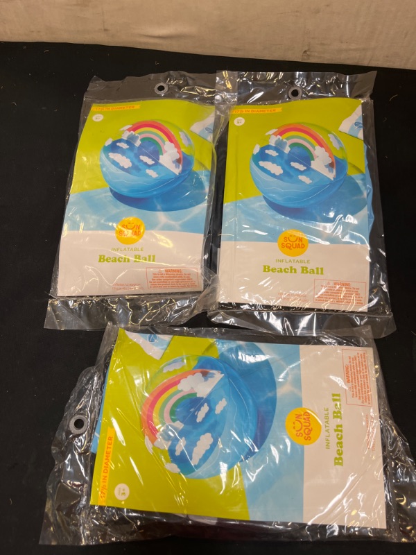 Photo 1 of 17.5 Beach Ball Rainbow - Sun Squad 3PK