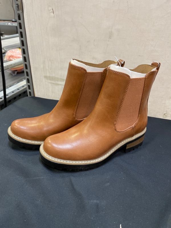 Photo 1 of BROWN WOMEN'S HALF BOOT, SIZE 7.5