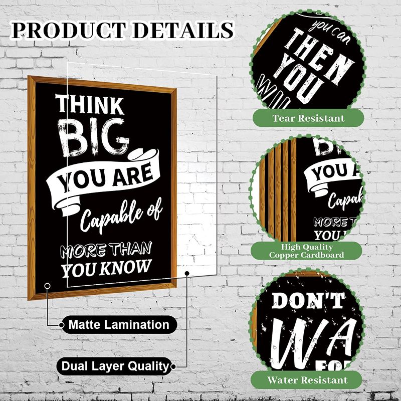 Photo 2 of 10 Pieces Motivational Classroom Bulletin Board Posters Decorations For School Office Wall Art Decorations?Inspirational Quote Posters?Growth Mindset Posters?11*14 Inch?