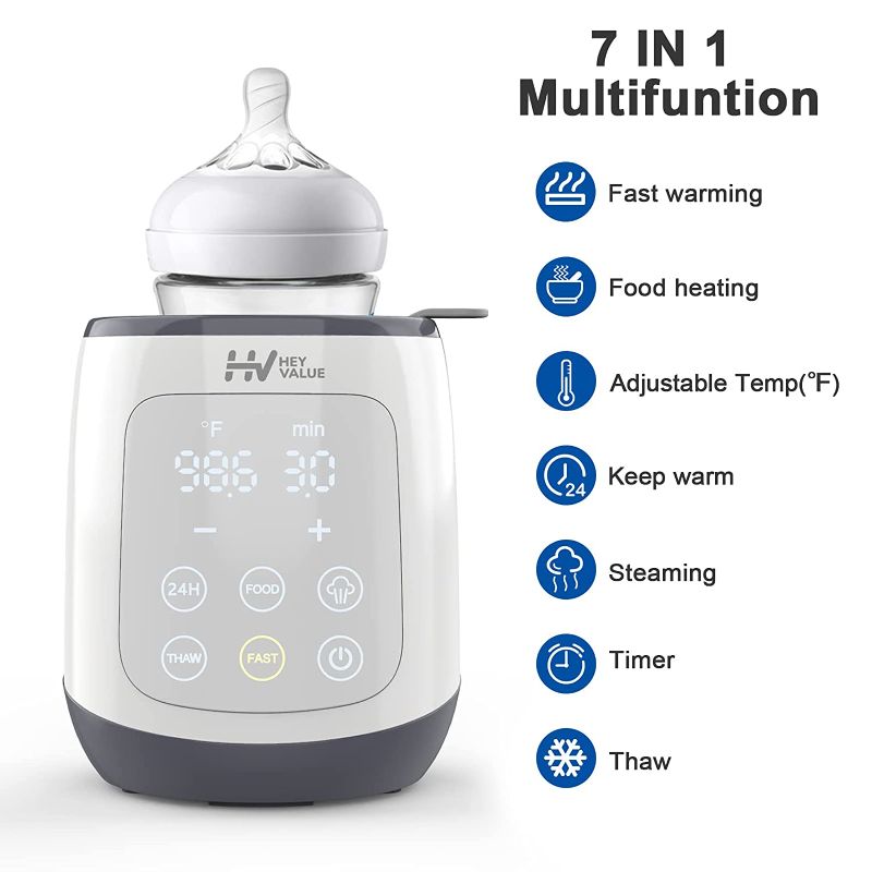 Photo 2 of Bottle Warmer, Baby Bottle Warmer 7-in-1 Fast Baby Food Heater&Thaw BPA-Free Milk Warmer with LCD Display Accurate Temperature Control for Breastmilk or Formula