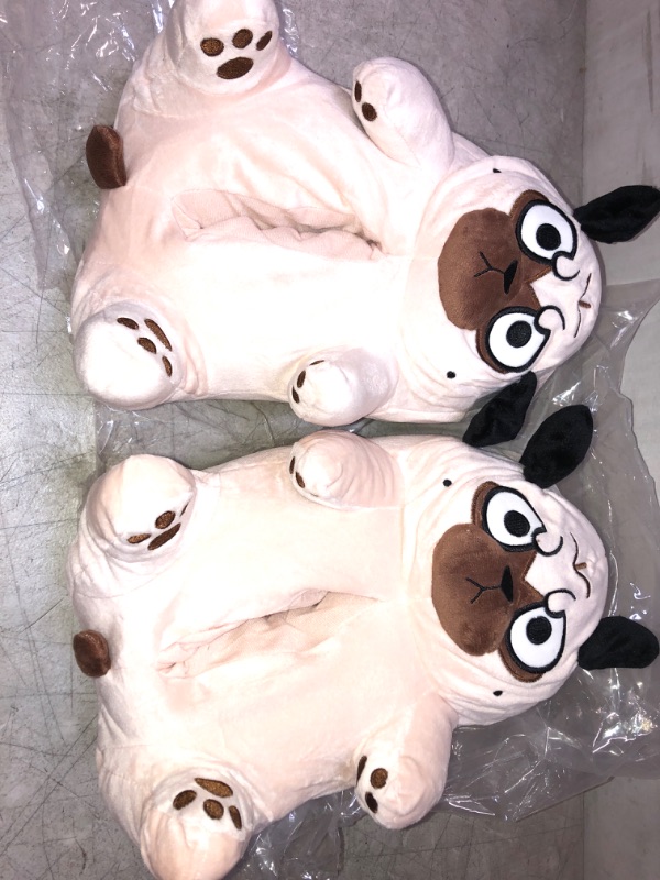 Photo 1 of BULT PUG DOG SLIPPERS  SIZE LARGE