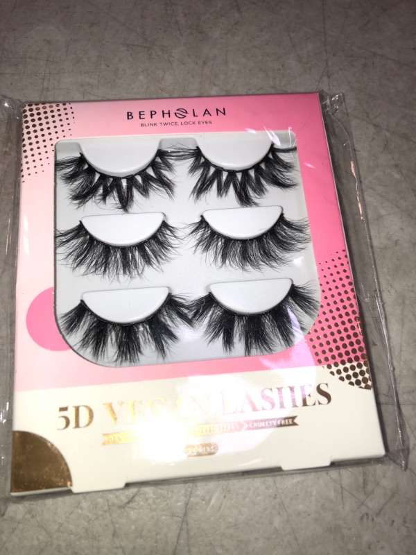 Photo 1 of BEPHOLAN False Eyelashes, 3 Pairs Different Styles Faux Mink Fake Eyelashes, 5D Multi-Layerd Effect, XMZ270