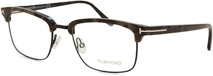 Photo 2 of Eyeglasses Tom Ford FT 5504 056 Shiny Havana Front & Temples, Black Metal , DESIGNER / LUXURY BRAND GLASSES 