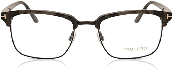 Photo 1 of Eyeglasses Tom Ford FT 5504 056 Shiny Havana Front & Temples, Black Metal , DESIGNER / LUXURY BRAND GLASSES 