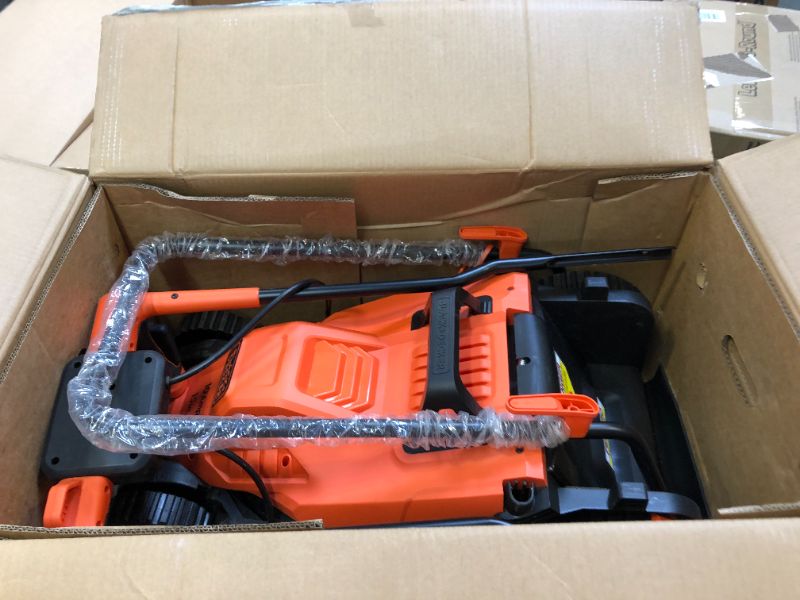 Photo 1 of BLACK+DECKER Electric Lawn Mower with Bike Handle