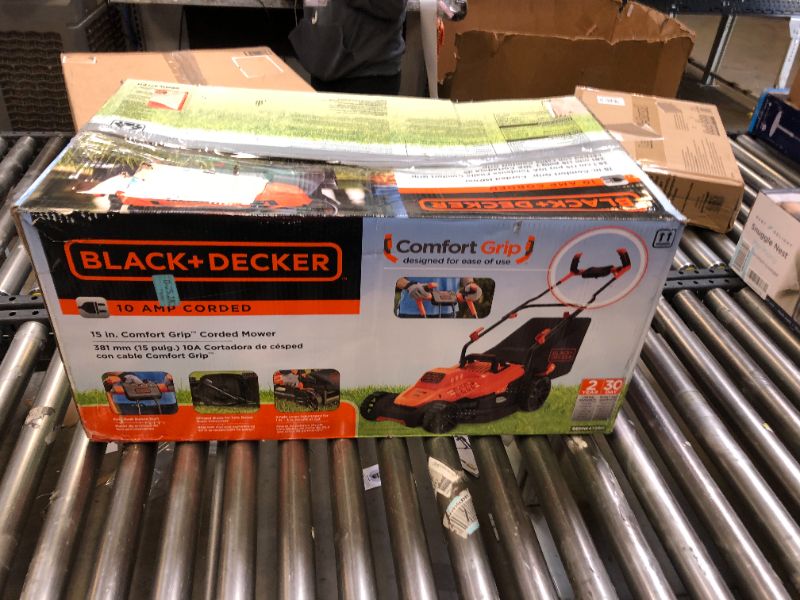 Photo 1 of BLACK+DECKER Electric Lawn Mower with Bike Handle