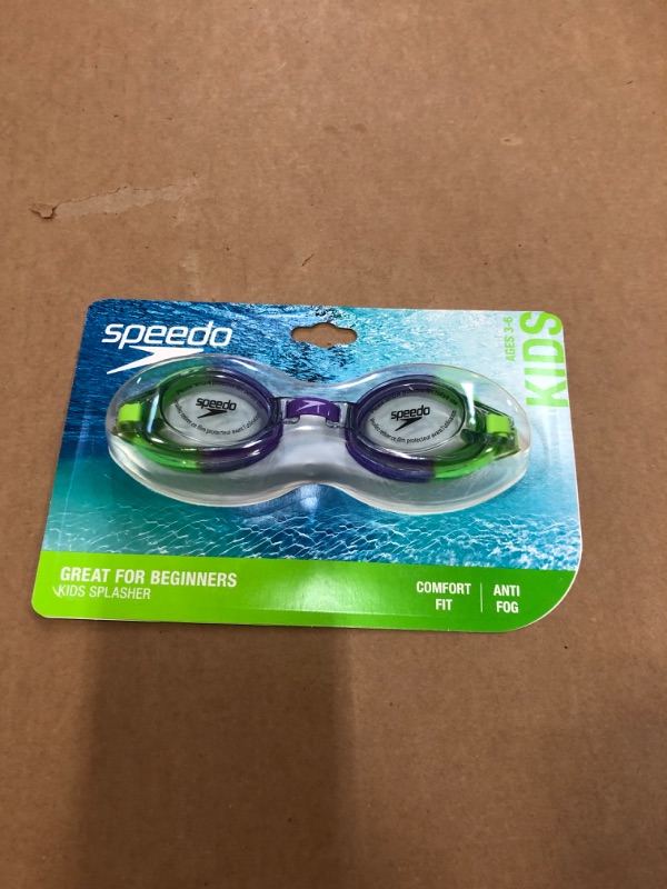 Photo 3 of ****2 PACK**** Speedo Kids Splasher Goggles - Purple/Clear