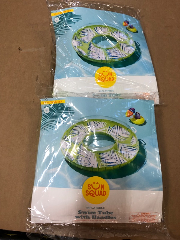 Photo 3 of ****2 PACK**** 33 Swim Tube Tropical with Handles - Sun Squad