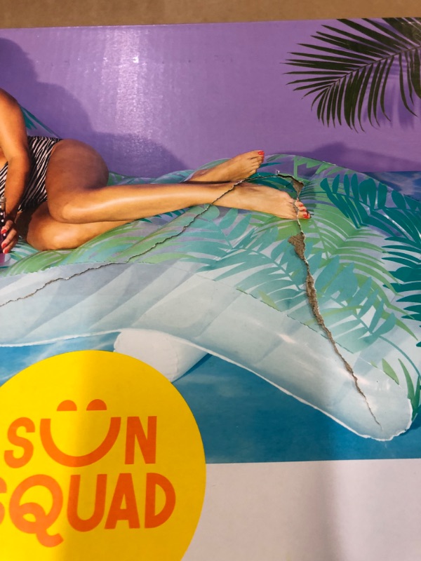 Photo 1 of ****MISC POOL 2 PACK*** 33 Swim Tube Tropical with Handles - Sun Squad  &  Chaise Lounge Palm - Sun Squad****MINOR DAMAGE TO PACKAGING****