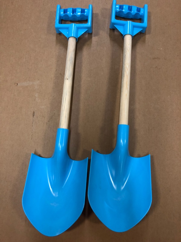 Photo 3 of ****2 PACK**** 26 Shovel with Wood Handle - Sun Squad  BLUE