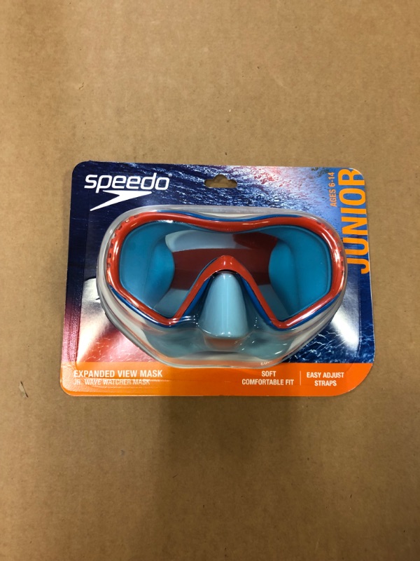 Photo 2 of ****2 PACK**** Speedo Junior Wave Watcher Mask - Spicy Orange/Celeste