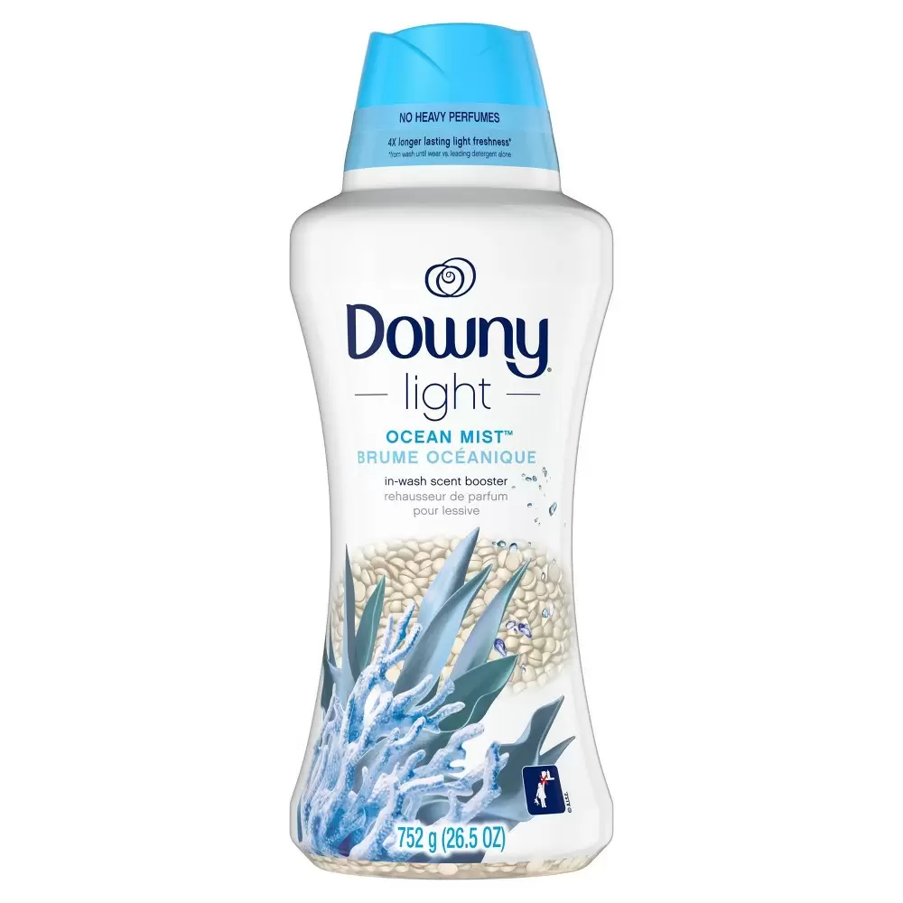 Photo 2 of ***2 PACK*****Downy Light White Lavender Laundry Scent Booster Beads for Washer with No Heavy Perfumes & Downy Light Ocean Mist Laundry Scent Booster Beads for Washer with No Heavy Perf	