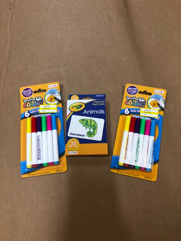 Photo 3 of ****MISC COMBO 3 PACK*  CRAYOLA ANIMAL FLASH CARDS & 2 PACK OF Magic Ink COLOR! Marker - 6pc	